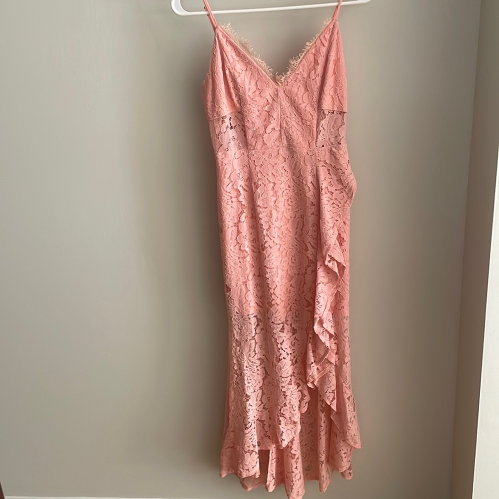 Shophopes.com - hi-lo dress, size small, light pink